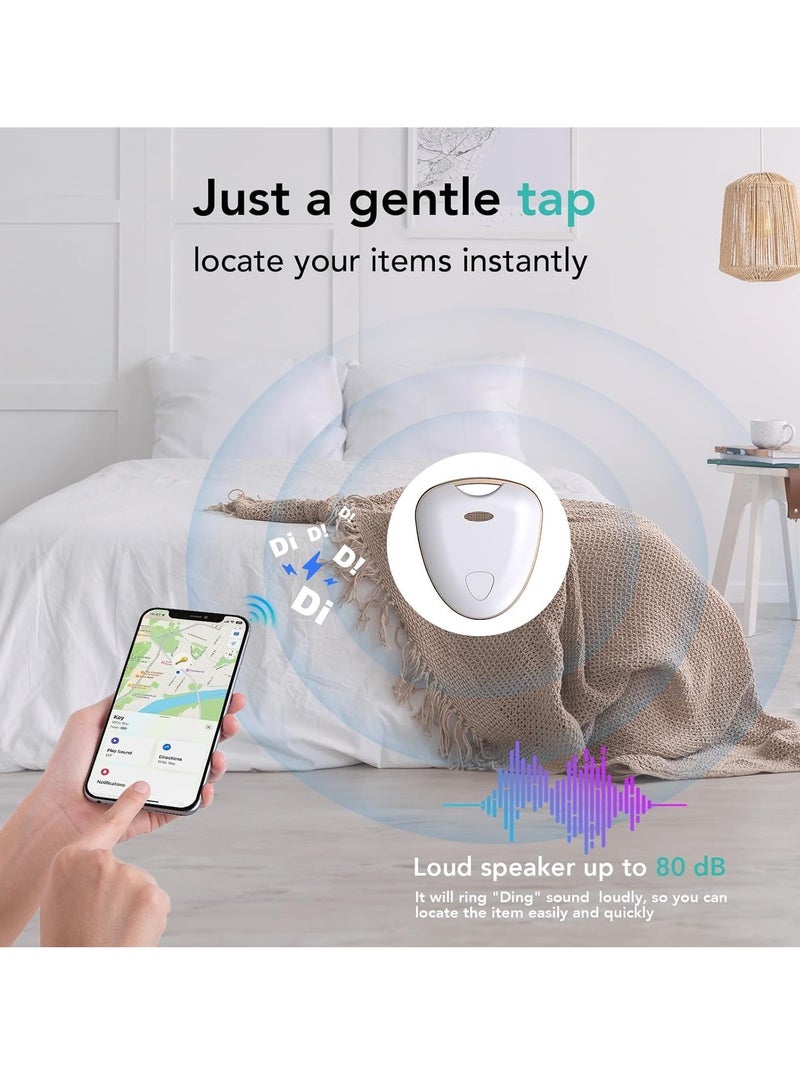 Smart Tag Key Finder & Bluetooth Tracker – iOS Exclusive, IPX6 Waterproof Locator for Keys, Wallets, Remotes – Works with Find My & Siri, Lost Mode Alerts, 360-Day Battery, Loud 80dB Sound – Perfect Tech Gadget Gift