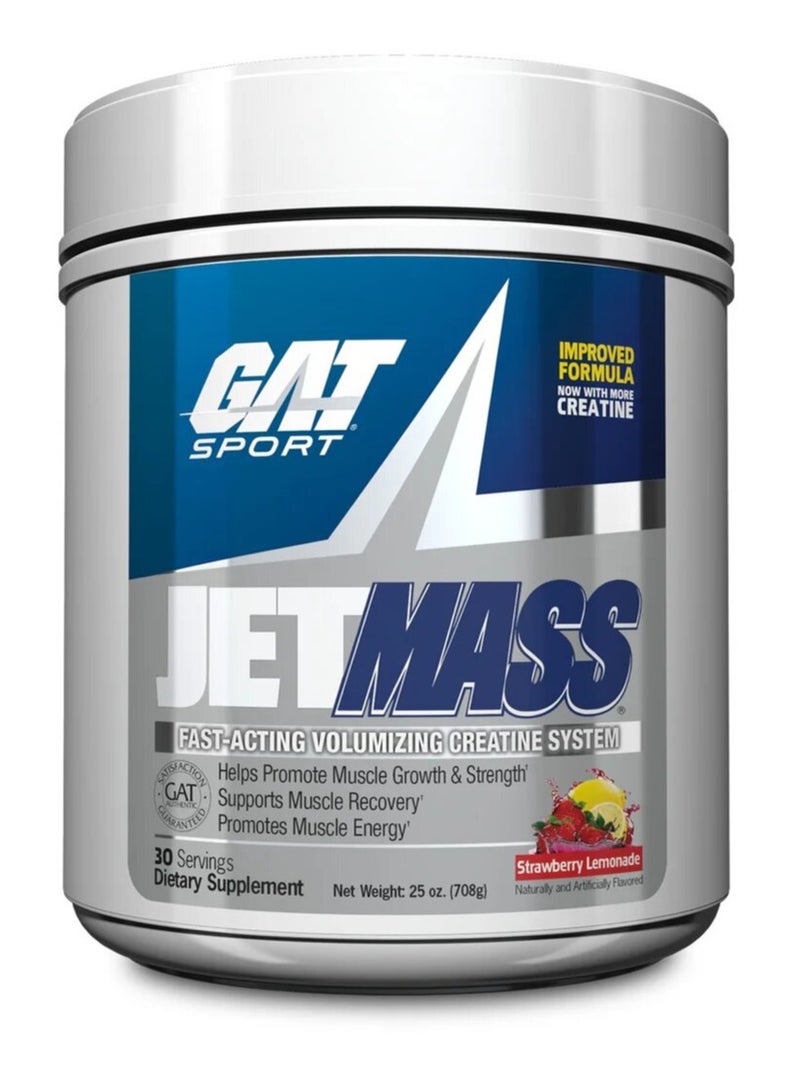 Gat Sport, Jet Mass Creatine, Strawberry Lemonade, 750g, 30 Servings