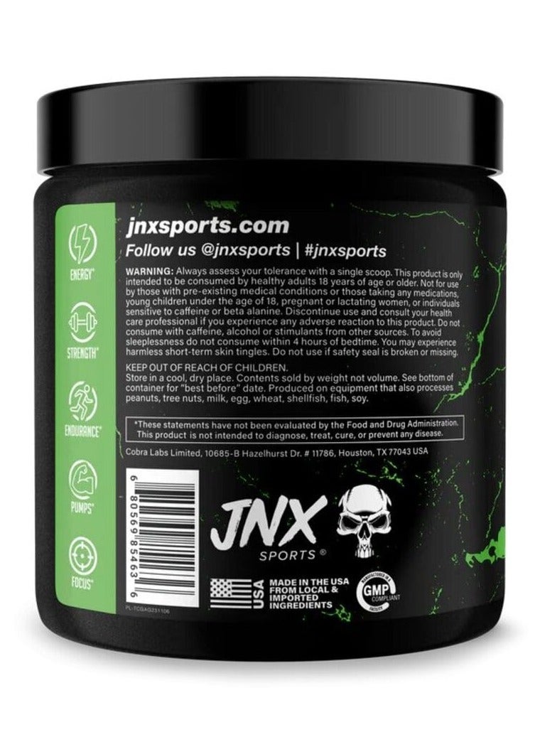 JNX Sports, Pre Workout, Green Apple, 250g, 50 Servings