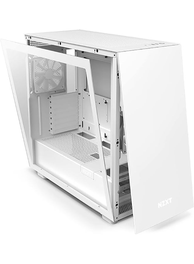 H7 - CM-H71BW-01 - ATX Mid Tower PC Gaming Case - Front I/O USB Type-C Port - Quick-Release Tempered Glass Side Panel - White