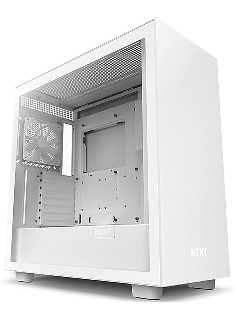 H7 - CM-H71BW-01 - ATX Mid Tower PC Gaming Case - Front I/O USB Type-C Port - Quick-Release Tempered Glass Side Panel - White