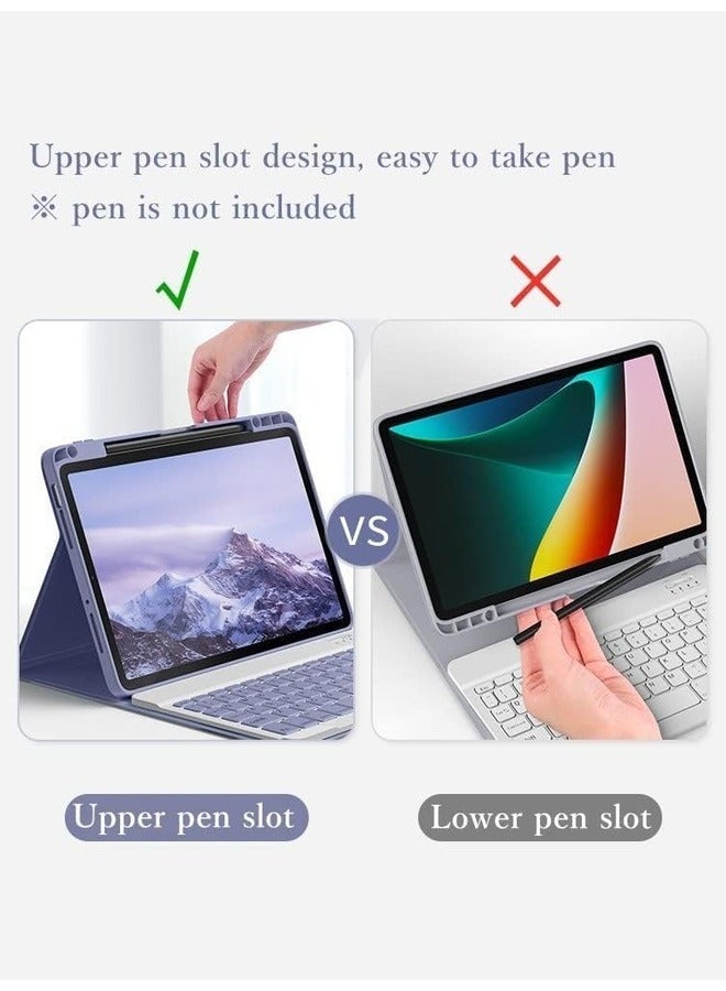 Magnetic Keyboard Case for iPad 9th/8th/7th Gen & Air 3/Pro 10.5: Detachable Bluetooth Keyboard with Smart Folio Cover & Pencil Holder (Black)