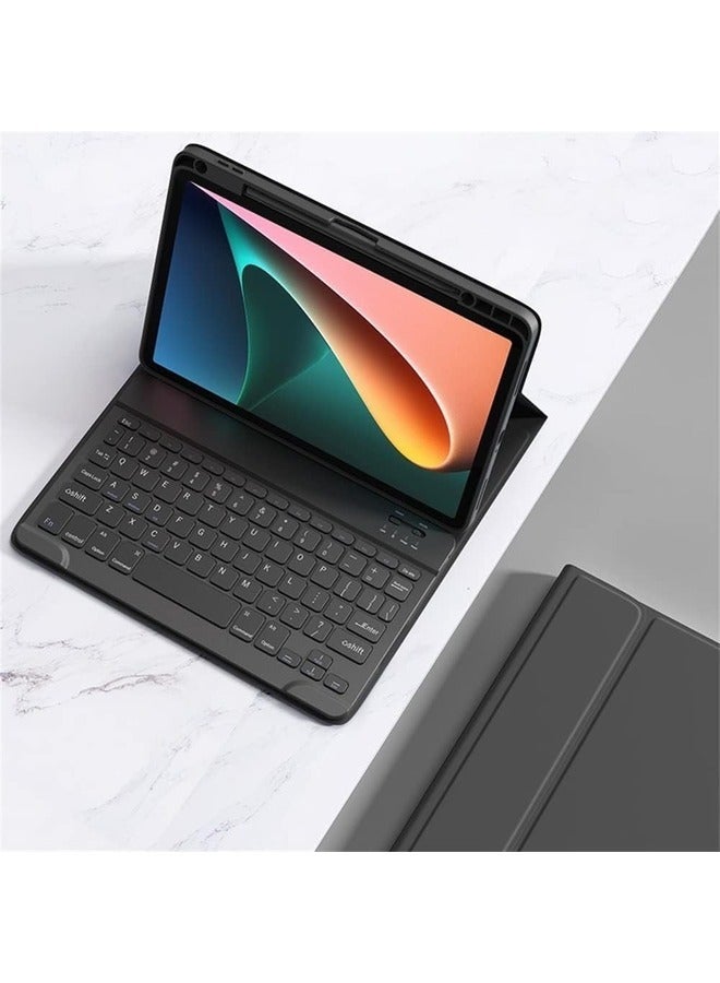 Magnetic Keyboard Case for iPad 9th/8th/7th Gen & Air 3/Pro 10.5: Detachable Bluetooth Keyboard with Smart Folio Cover & Pencil Holder (Black)