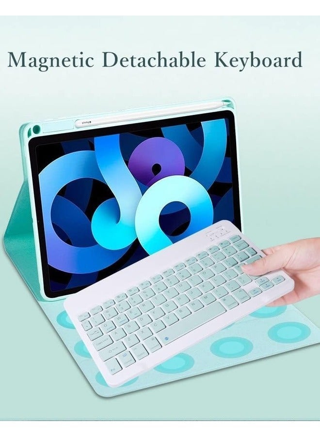 Magnetic Keyboard Case for iPad 9th/8th/7th Gen & Air 3/Pro 10.5: Detachable Bluetooth Keyboard with Smart Folio Cover & Pencil Holder (Black)