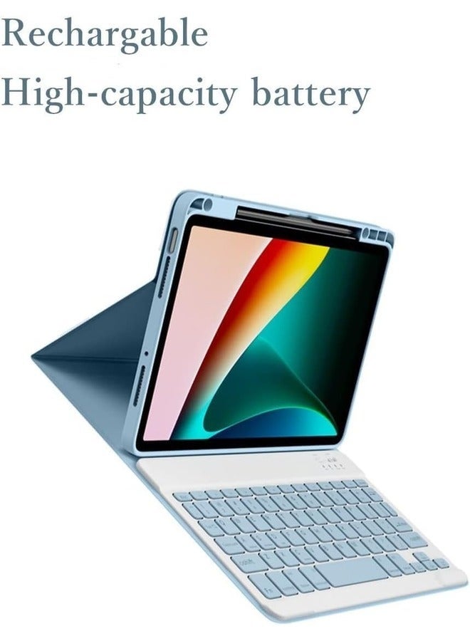 Magnetic Keyboard Case for iPad 9th/8th/7th Gen & Air 3/Pro 10.5: Detachable Bluetooth Keyboard with Smart Folio Cover & Pencil Holder (Black)