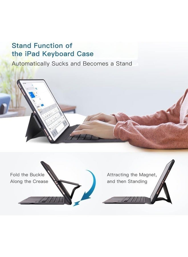 10.2/10.5 Inch iPad Keyboard Case with Trackpad: Compatible with iPad 8th/7th Gen (2020/2019), iPad Air 3 (2019), and iPad Pro 10.5