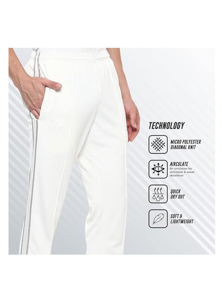 2504XL1 Cricket Pant for Men | Micro Polyester Pant | Cricket Kit | Cricket Trouser | White Pant | Size: XL