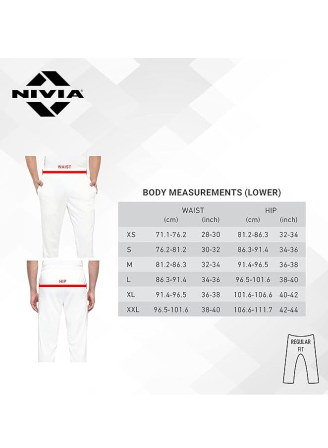 2504XL1 Cricket Pant for Men | Micro Polyester Pant | Cricket Kit | Cricket Trouser | White Pant | Size: XL