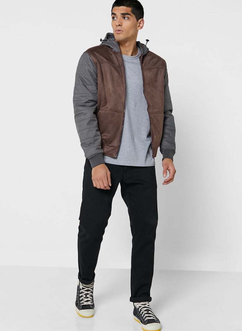 Suedette Hooded Jacket