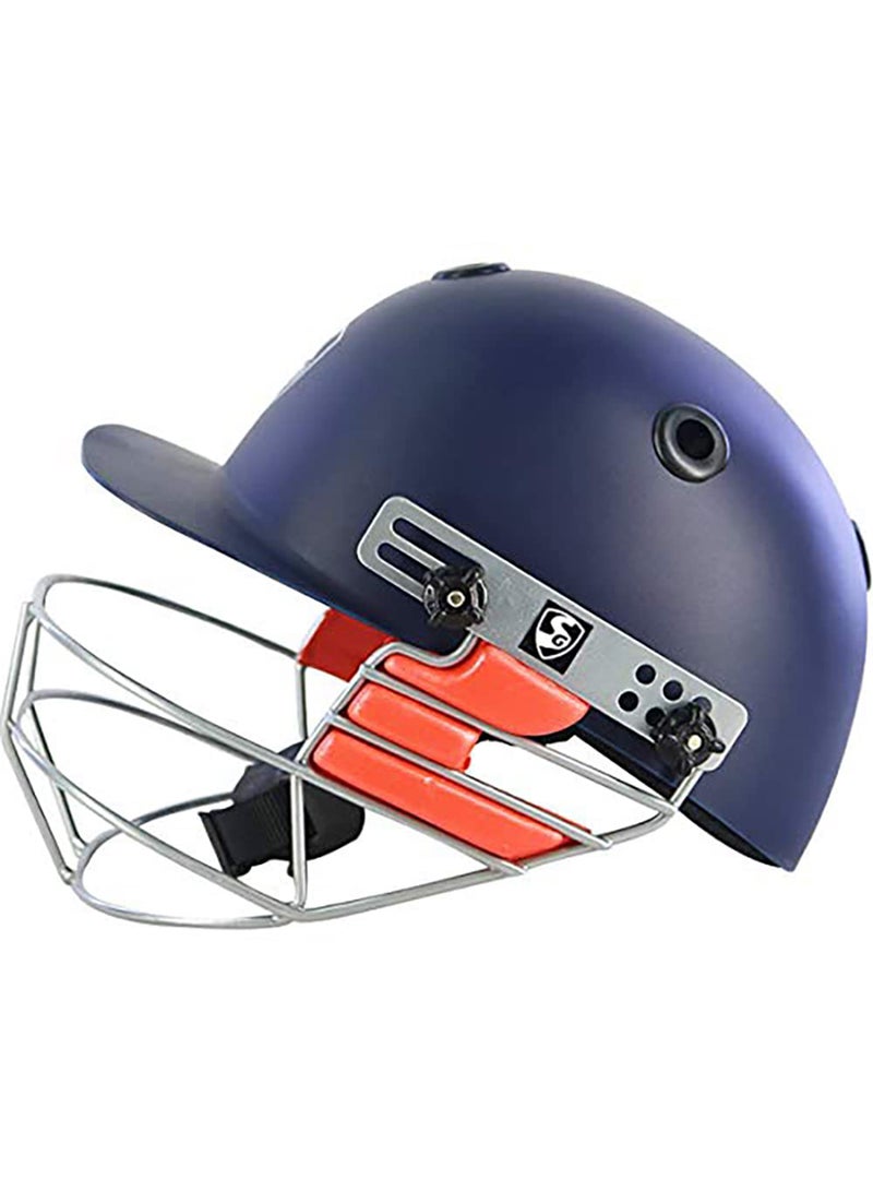 OPTIPRO Cricket Helmet | Navy Blue  For Men & Boys | Adjustable Steel Grill | Breathable inner padding | Lightweight