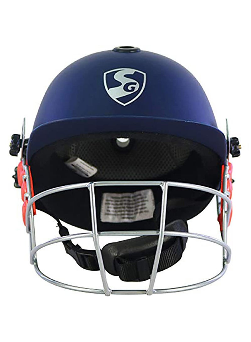 OPTIPRO Cricket Helmet | Navy Blue  For Men & Boys | Adjustable Steel Grill | Breathable inner padding | Lightweight