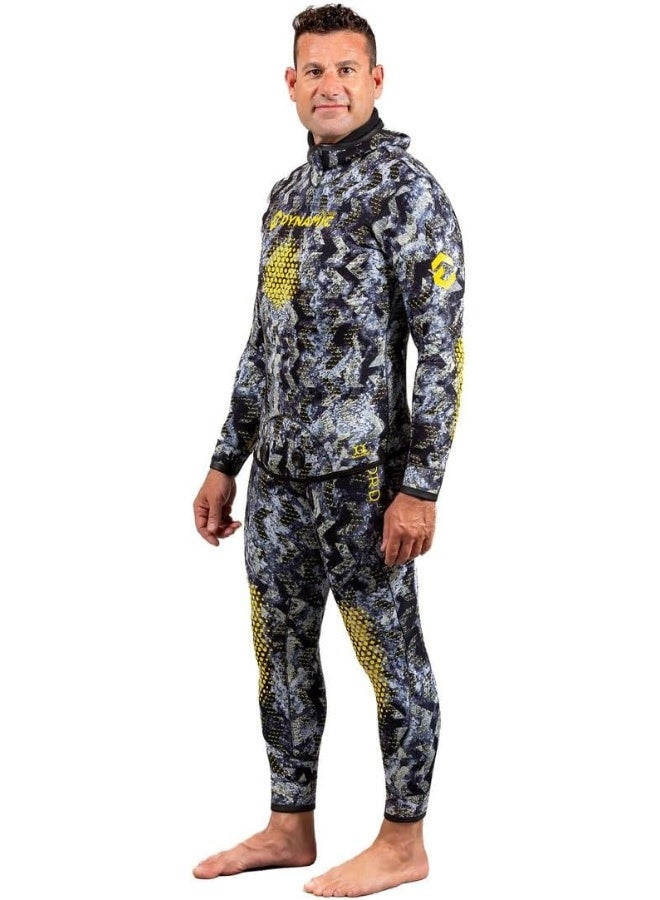 DYNAMIC NORD SFS-3 FREE DIVE SUIT 3MM HOODED JACKET + PANT CAMO/GREY