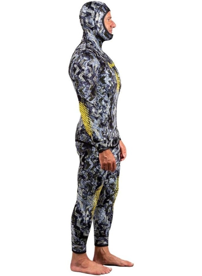 DYNAMIC NORD SFS-3 FREE DIVE SUIT 3MM HOODED JACKET + PANT CAMO/GREY