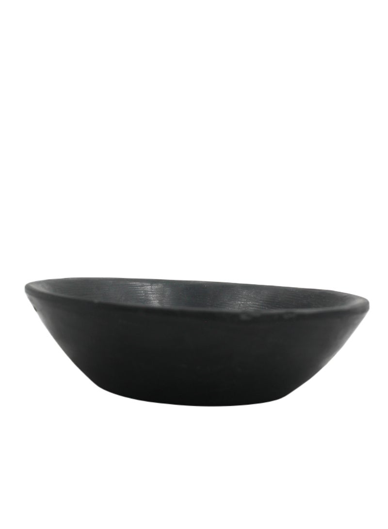 Handmade Black Stone Fruit Bowl 15.5 X 4 Cm