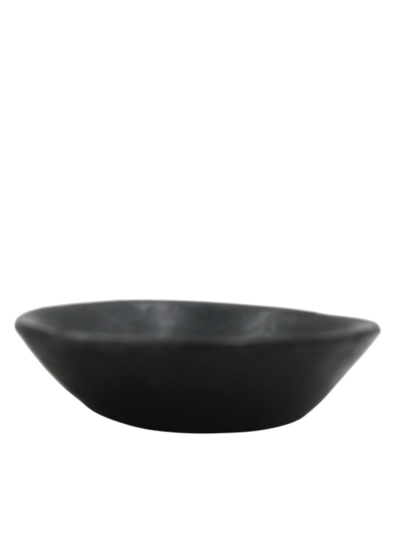 Handmade Black Stone Fruit Bowl 10.5 X 3 Cm