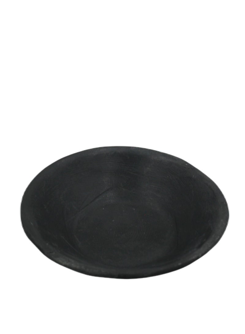 Handmade Black Stone Fruit Bowl 10.5 X 3 Cm