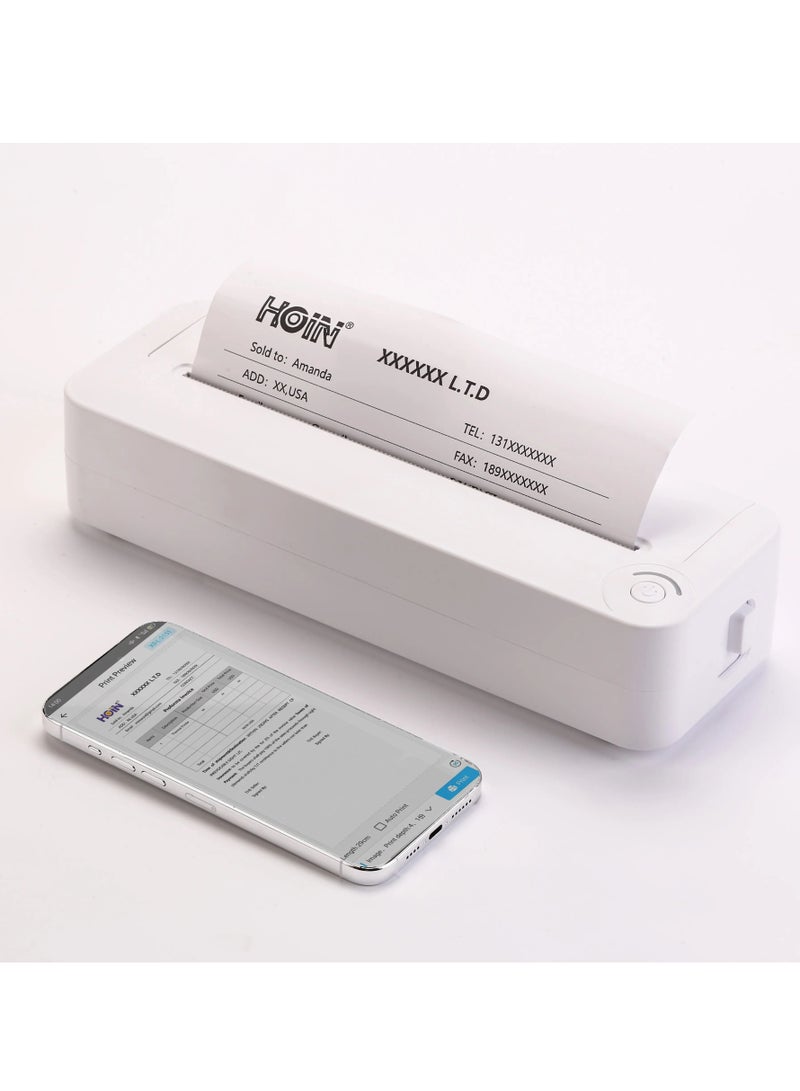 A4 Portable Thermal Printer Supports Wireless Mobile Travel Printers For Car & Office Bluetooth Printer Compatible With Phone & Laptop