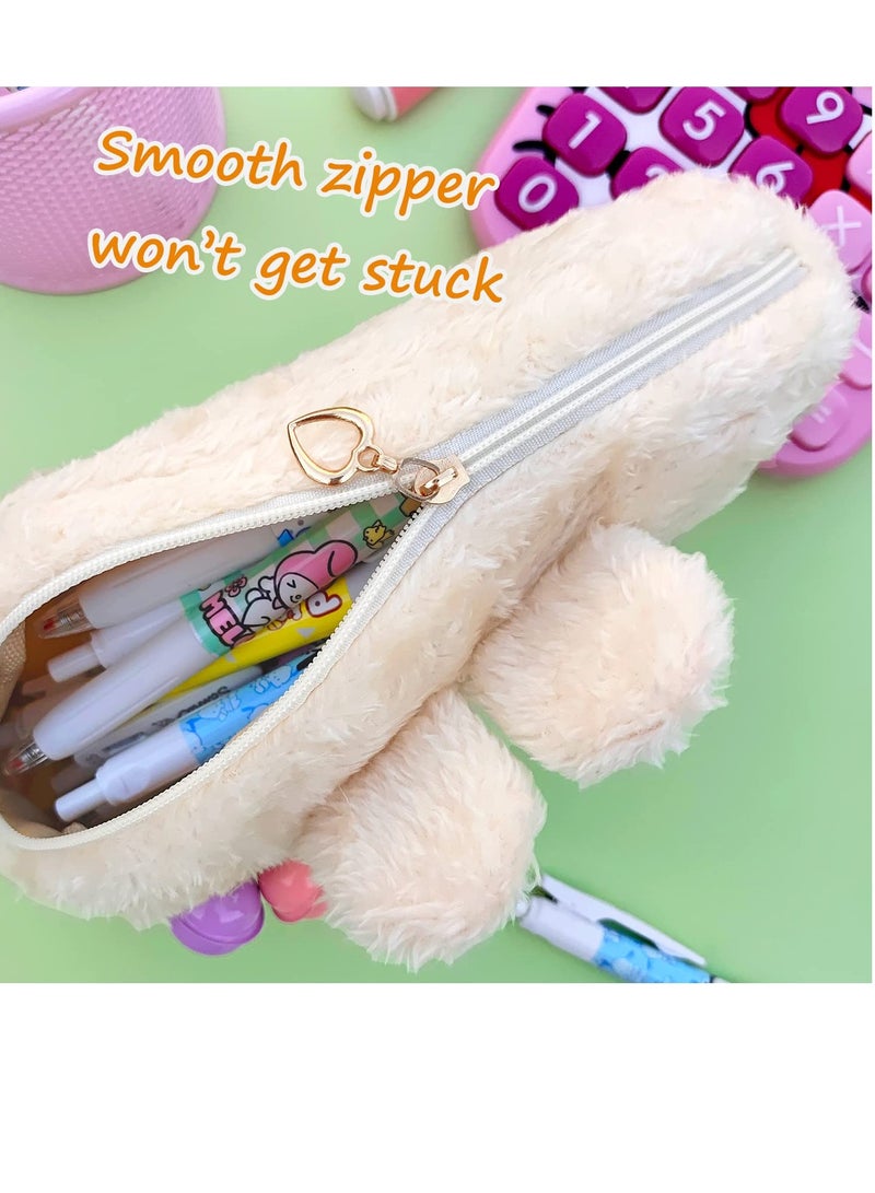 Cute Large Capacity Pencil Case for Teens and Adults, Cartoon Animal Design, Perfect for School and Office Supplies