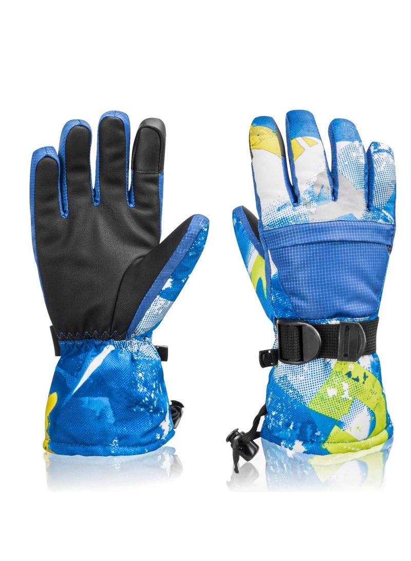 Winter Waterproof Breathable Ski and Cycling Gloves for Men Women Kids Touchscreen Snow Sports