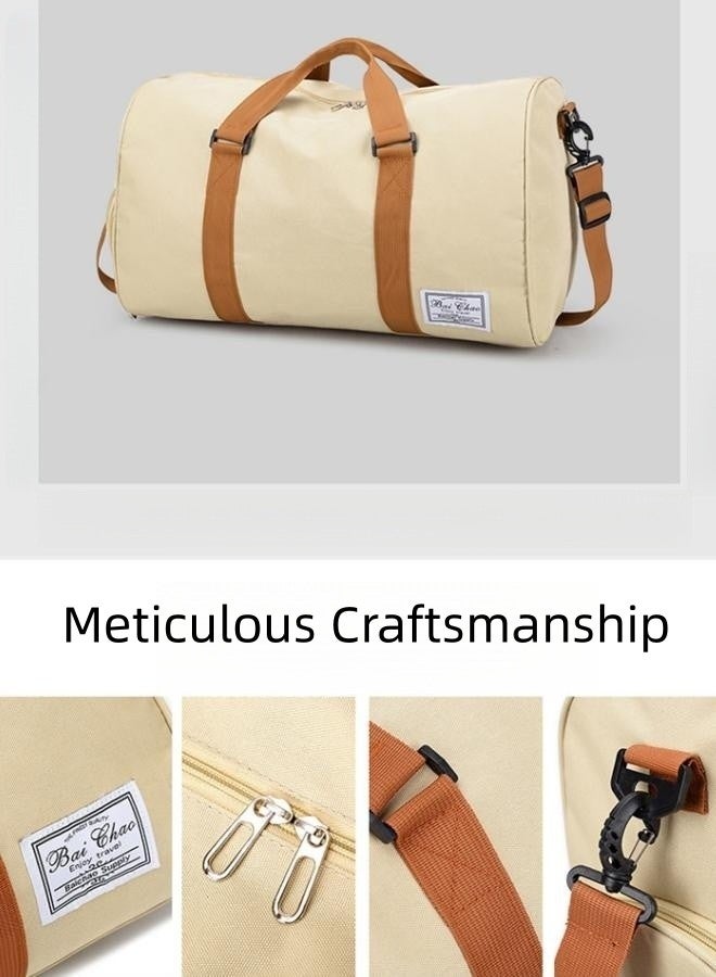 Unisex New Canvas Travel Bag Shoulder Bag Large Capacity Sports Fitness Bag Fashion Portable Short-distance Business Travel Light Luggage