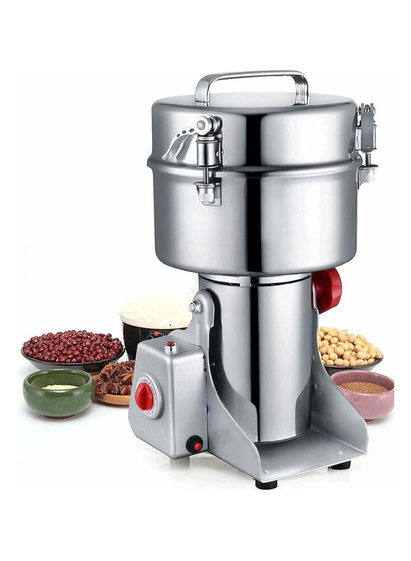 Electric Grain Grinder Mill 1000g Stainless Steel Ultra-Fine Mill Powder Machine Mixer Herb Grinding Pulverizer For Wheat Corn Sesame Coffee Etc.