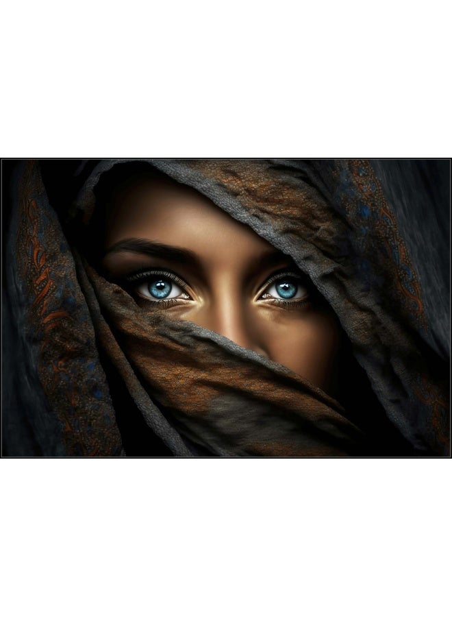 Mystical Eyes - Alloy Matt Black Framed Wall Art