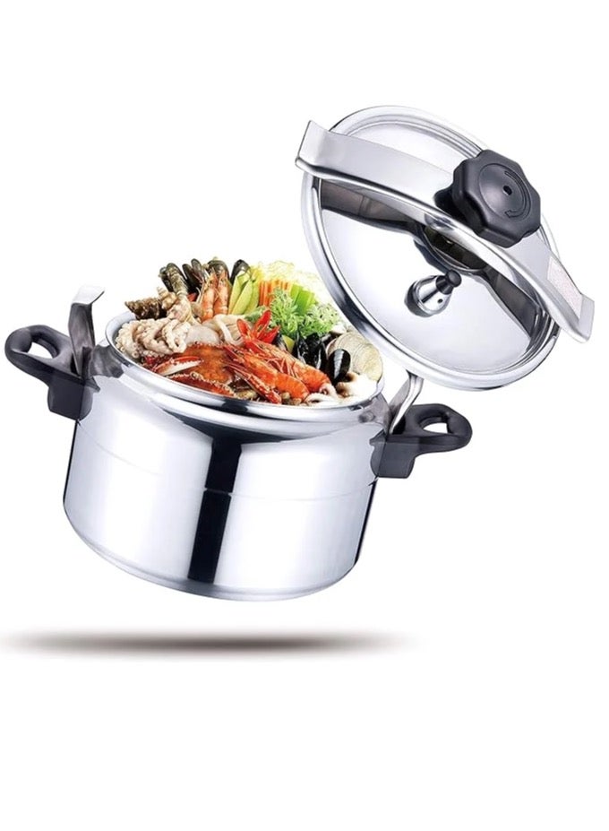 HTH 4L Pressure Cooker Aluminum for Household, Super-pressure Cooker Secure Cookerware, Silve