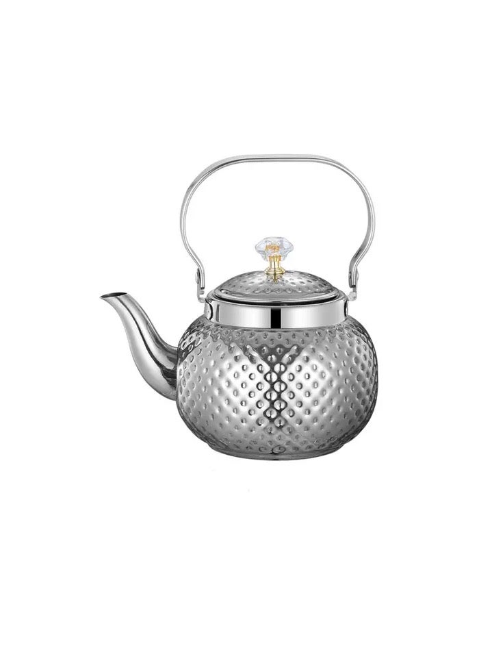 Teapot with Removable Infuser, 1.6L Stainless steel Coffee & Tea Pots - Perfect filter for Loose Leaf Tea or Tea Bags (silver