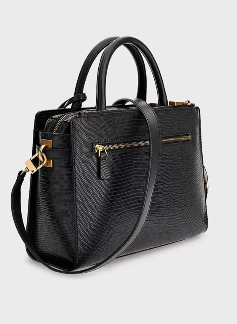 Ginevra Bluch Logo Handbag