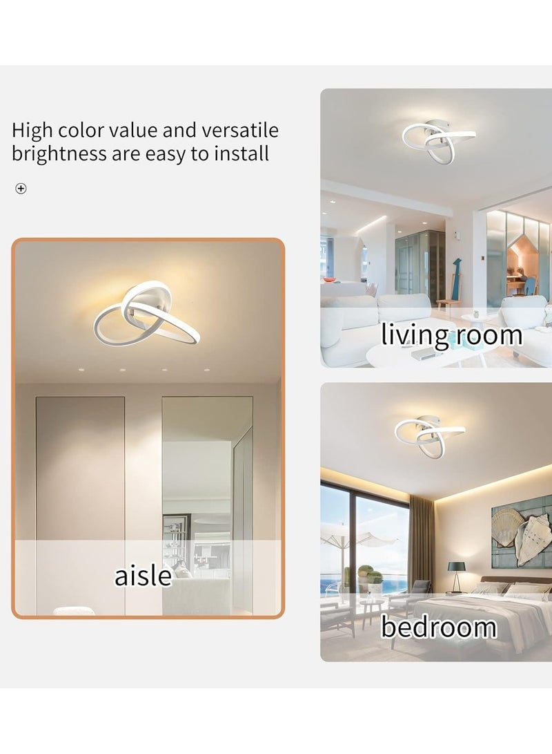 LED Ceiling Light,Round Geometry Ceiling Lamp,Chic Chandelier Color Temperature Warm (3000K) for Hallway,Living Room,Bedroom 18W Dia 24cm