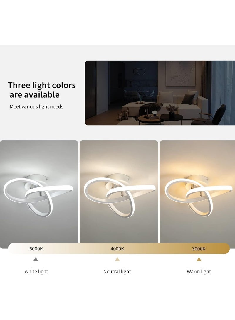 LED Ceiling Light,Round Geometry Ceiling Lamp,Chic Chandelier Color Temperature Warm (3000K) for Hallway,Living Room,Bedroom 18W Dia 24cm