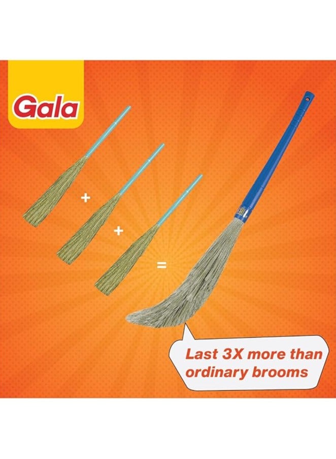 Gala No Dust Broom Extra Long (For Floor Cleaning Multipurpose, Fiber)