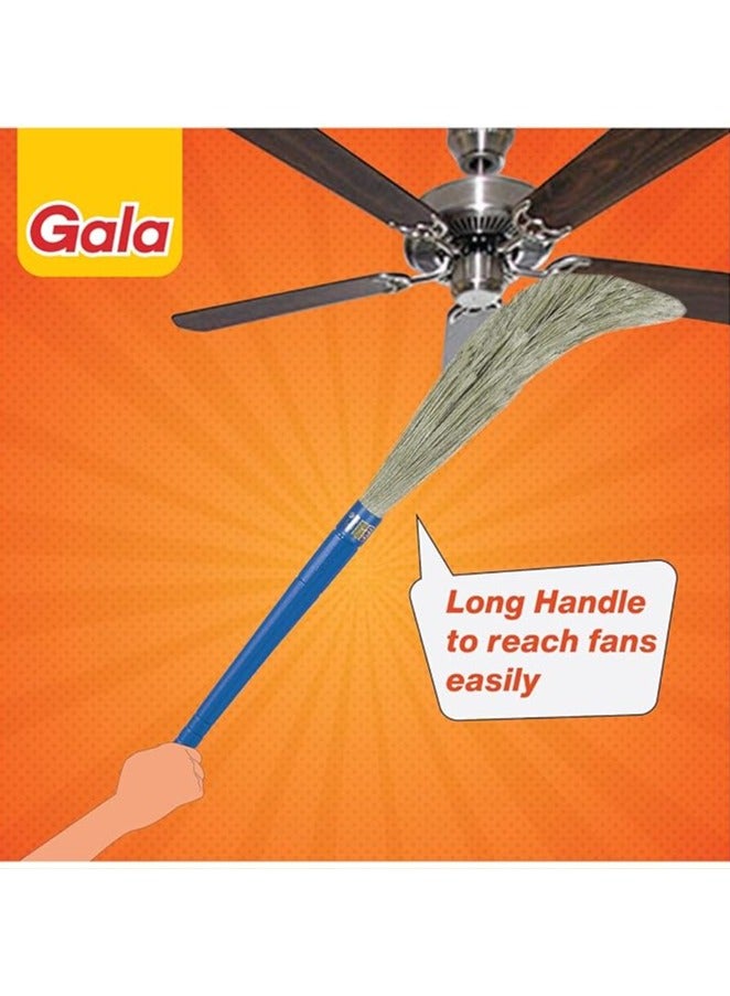 Gala No Dust Broom Extra Long (For Floor Cleaning Multipurpose, Fiber)