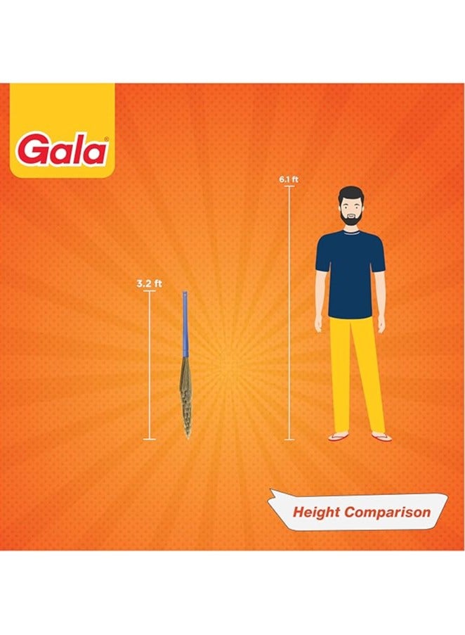 Gala No Dust Broom Extra Long (For Floor Cleaning Multipurpose, Fiber)