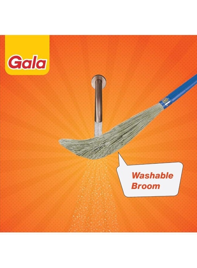 Gala No Dust Broom Extra Long (For Floor Cleaning Multipurpose, Fiber)