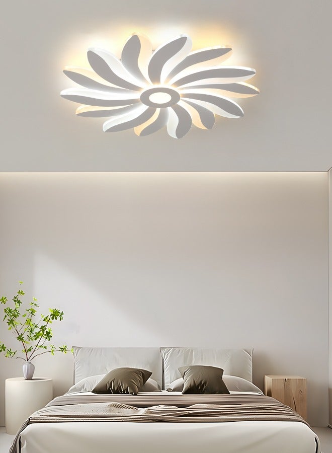 Modern LED Ceiling Light, Dimmable Round Remote Control Ceiling Lamp, Adjustable Color Temperature (3000K-6000K), Modern Ceiling Light Fixture for Living Room, Bedroom, and Corridor,121W