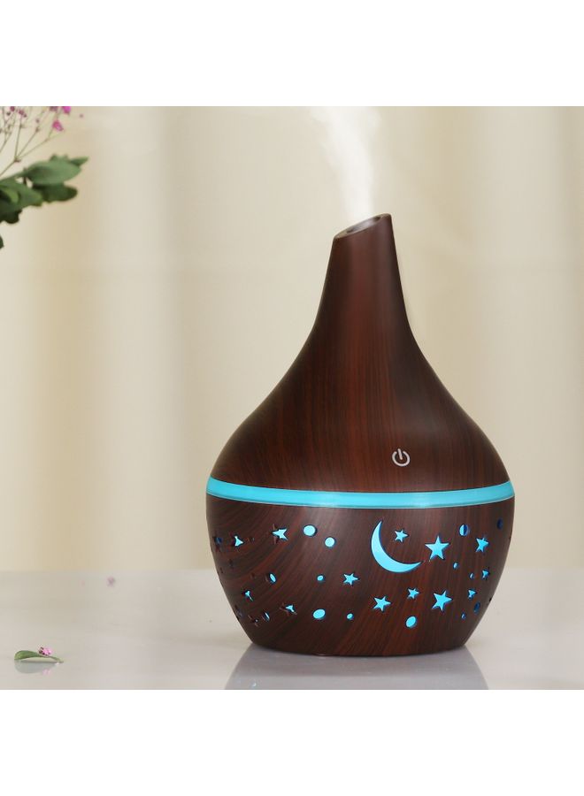 Aroma Diffuser 300ML Aromatherapy Essential Oil Dark Brown 15.5x11x11cm