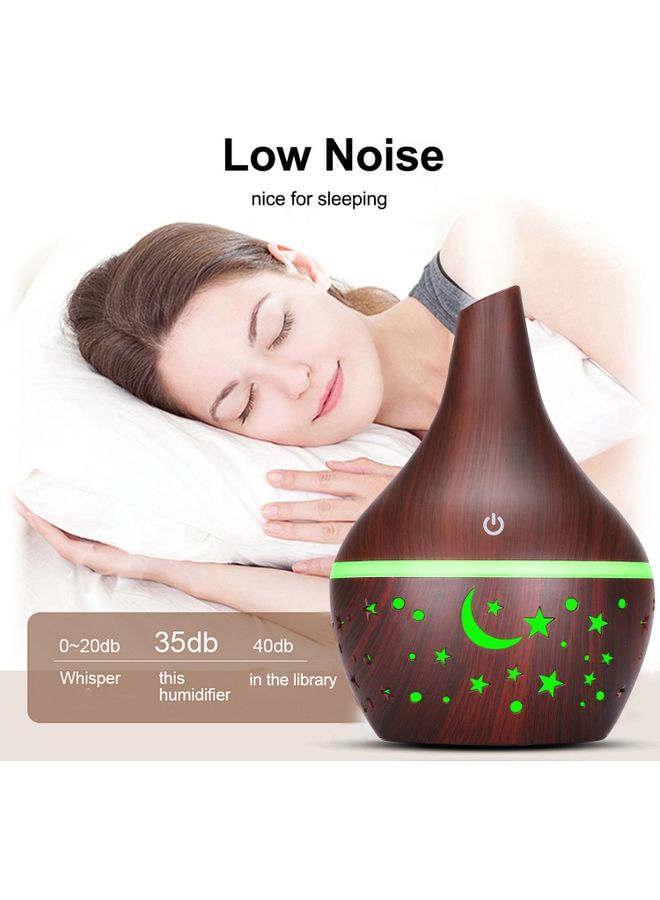 Aroma Diffuser 300ML Aromatherapy Essential Oil Dark Brown 15.5x11x11cm