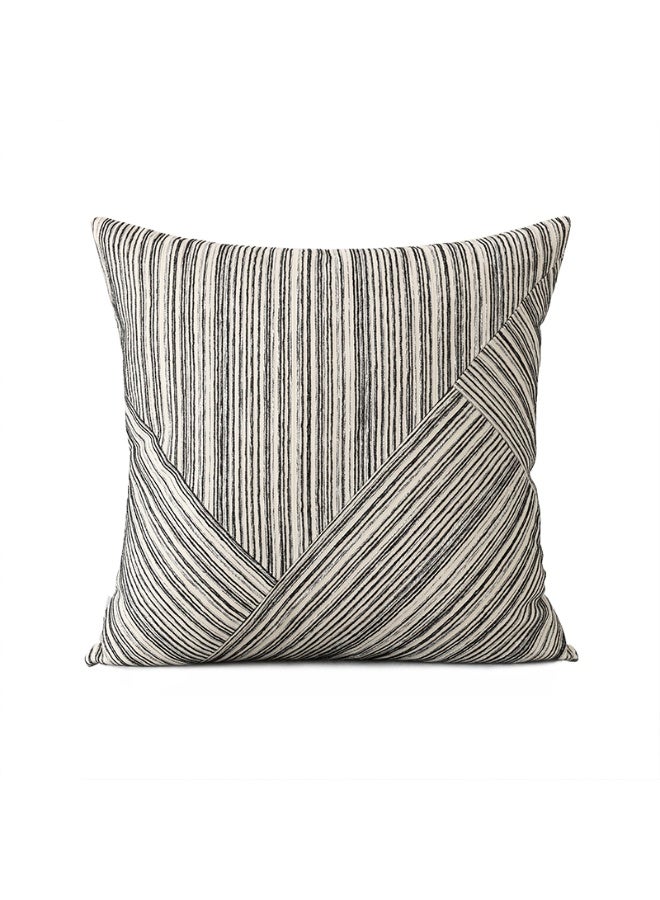 Beige Striped Envelope Cushion Cover