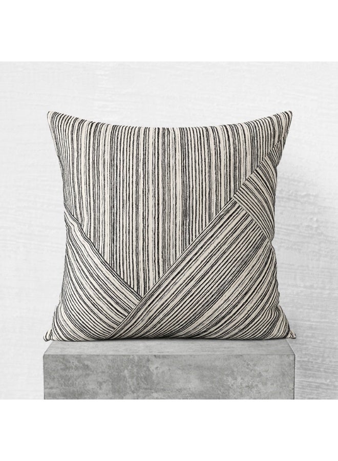 Beige Striped Envelope Cushion Cover