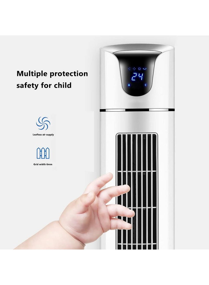 Tower Fan, With Remote Control/Timer, 3 Speed Levels, 3 Modes, Silent, Space Saving Tower Design, Touch Screen, White