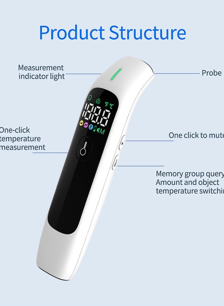 Voice broadcast, charging, handheld infrared non-contact rapid temperature measurement thermometer