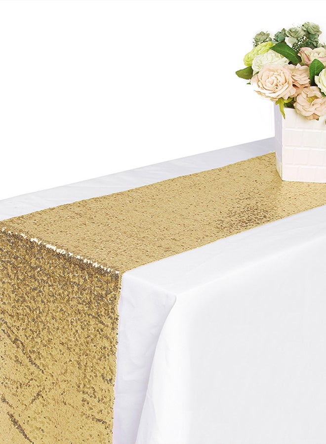 Sparkle Glitter Sequins Tablecloth For Decoration Gold 37x3x19centimeter