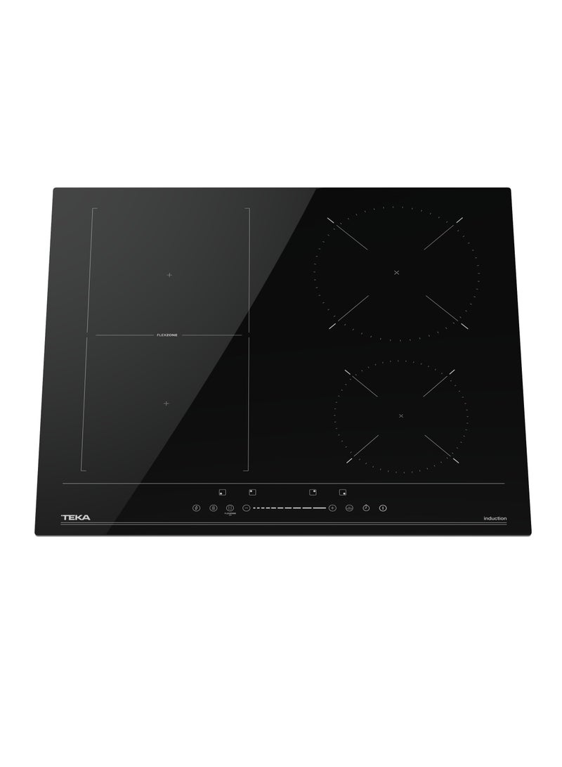 Flex Induction Hob in 60 cm with Direct Functions, 4 Cooking Zones, Touch Control Monoslider & Ceramic Glass Surface IBF 64200 S
