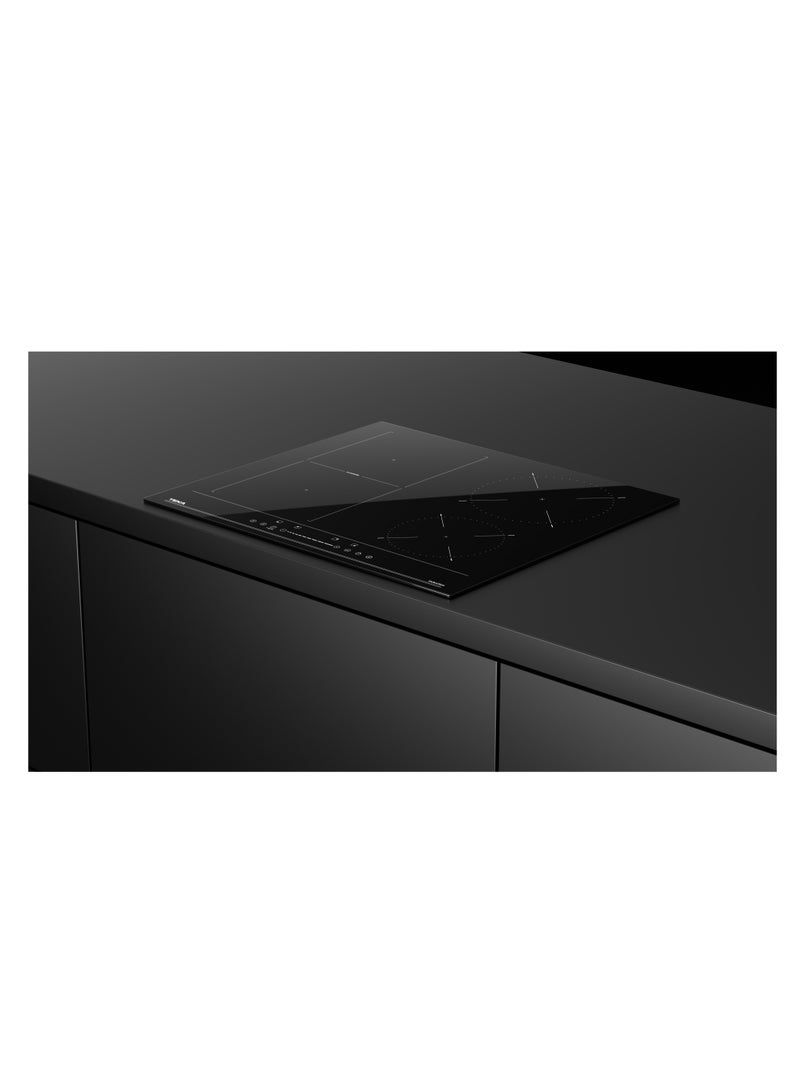 Flex Induction Hob in 60 cm with Direct Functions, 4 Cooking Zones, Touch Control Monoslider & Ceramic Glass Surface IBF 64200 S