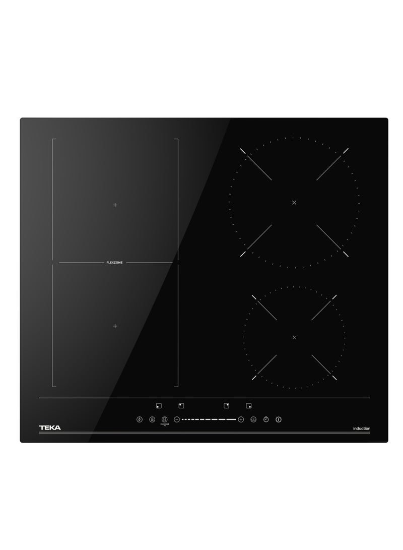 Flex Induction Hob in 60 cm with Direct Functions, 4 Cooking Zones, Touch Control Monoslider & Ceramic Glass Surface IBF 64200 S