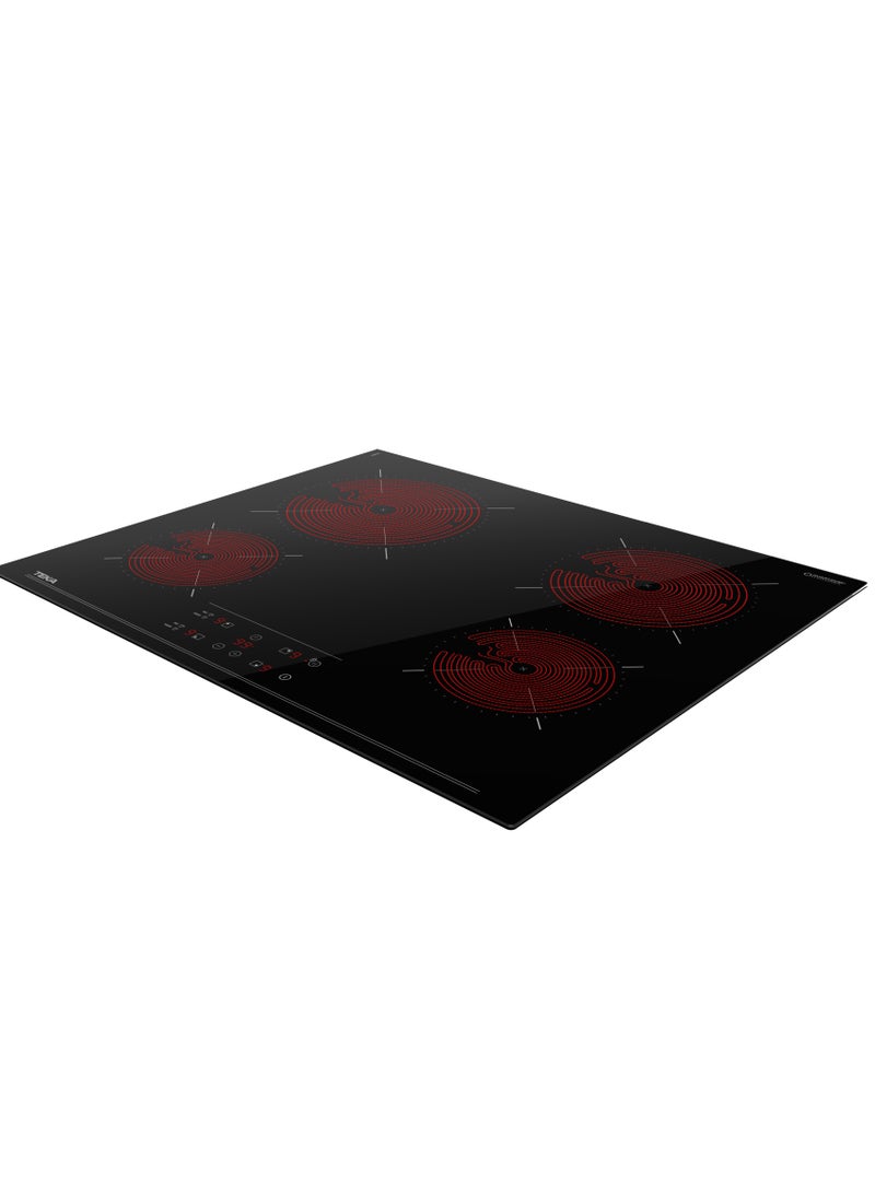 Built-in 60 cm Vitroceramic Hob with Touch Control, 4 Cooking Zones, Ceramic Glass Surface, Cooking Timer TBC 64010 TTC