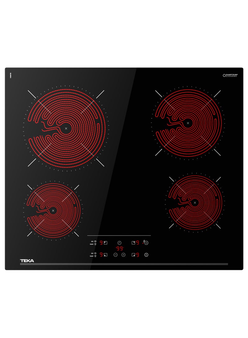 Built-in 60 cm Vitroceramic Hob with Touch Control, 4 Cooking Zones, Ceramic Glass Surface, Cooking Timer TBC 64010 TTC