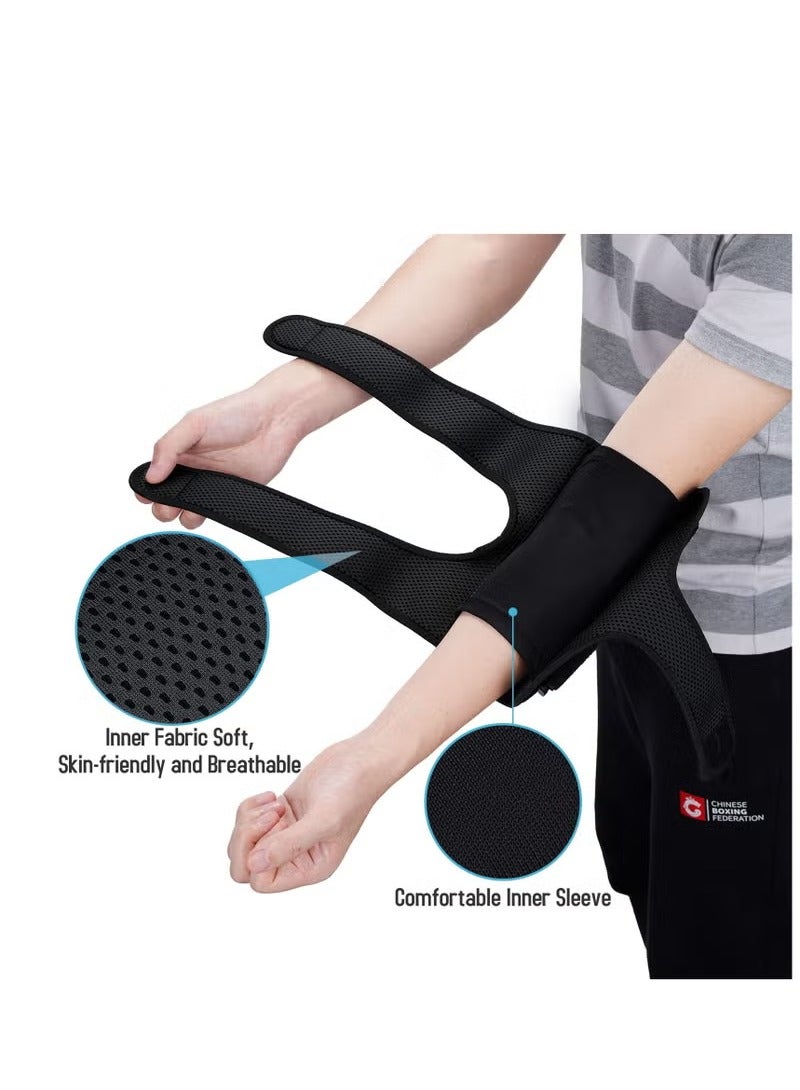 Elbow Brace, Comfortable Night Elbow Support, Adjustable Elbow Stabilizer, for Sleep Elbow Splint, with 2 Removable Metal Splints for Cubital Tunnel Syndrome, Tendonitis, Ulnar Nerve, Tennis