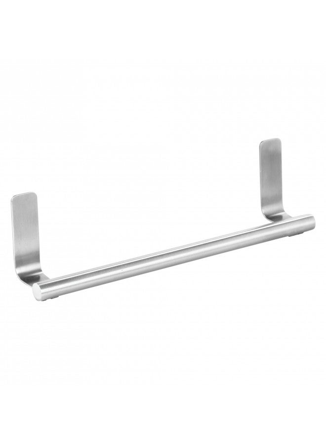 iDesign 82700 Forma Self-Adhesive Towel Bar Holder for Bathroom, Kitchen Walls, Cabinets, Above Counters, Set of 1, Brushed Stainless Steel